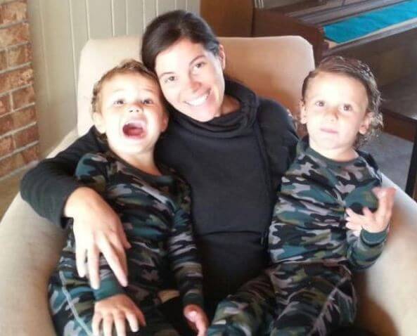 Gunner Hegseth with his mother Samantha and brother Boone.